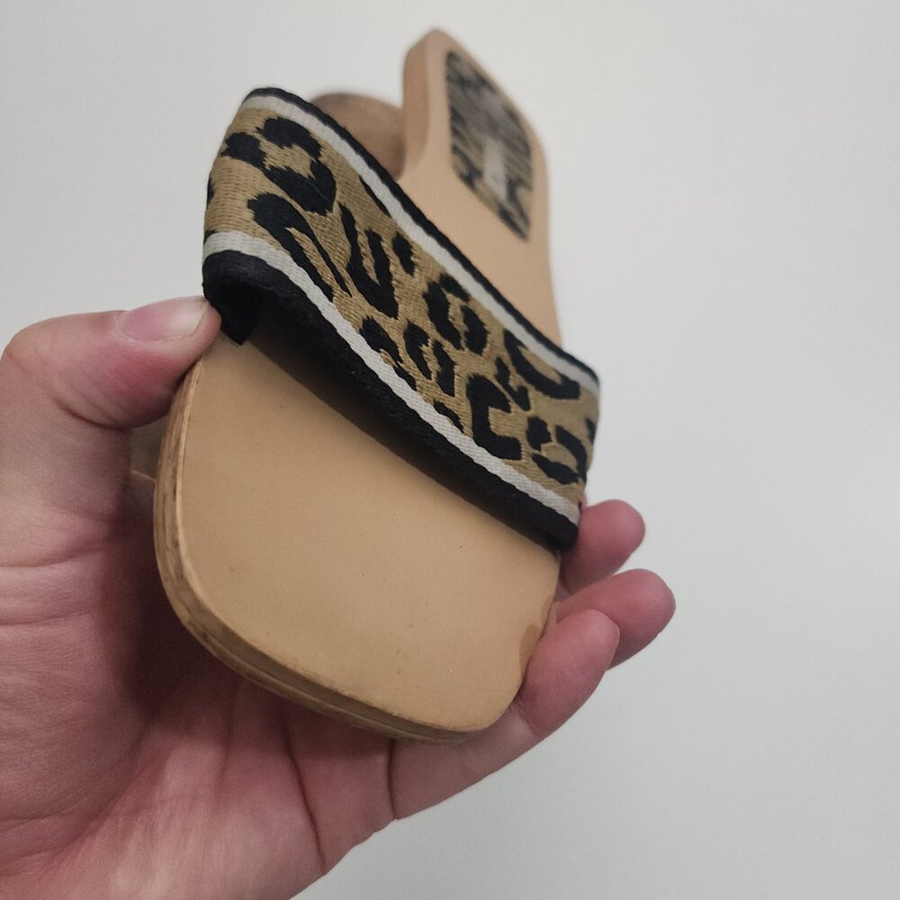 ZARA Leopard Print Y2K Style Slide Sandals Women's Size 7.5 - Picture 9 of 10